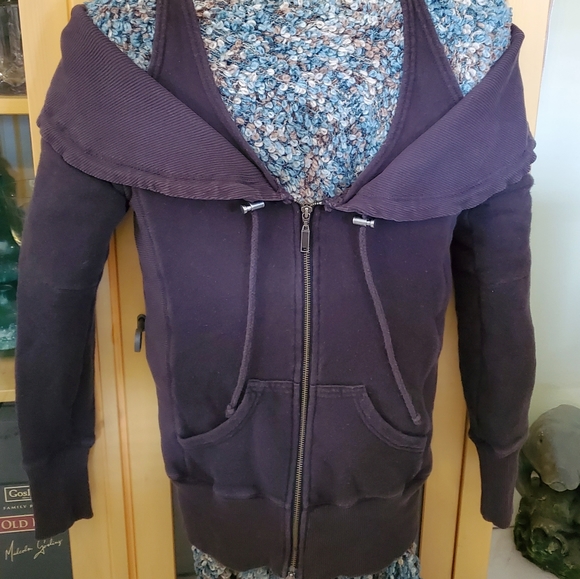 Free People chocolate sweatshirt jacket/Hoodie - Picture 6 of 8